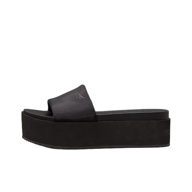 CKJ CALVIN KLEIN JEANS Slide Slippers 6cm Women's Black-0