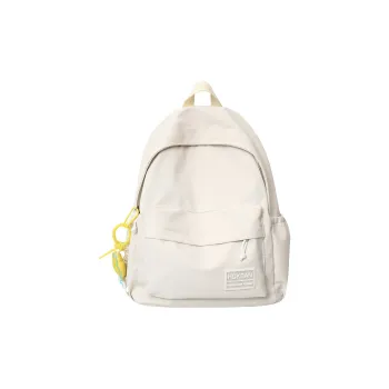 Yalu Nylon Backpack Regular Unisex Ecru Black/Orange/Green Blue
