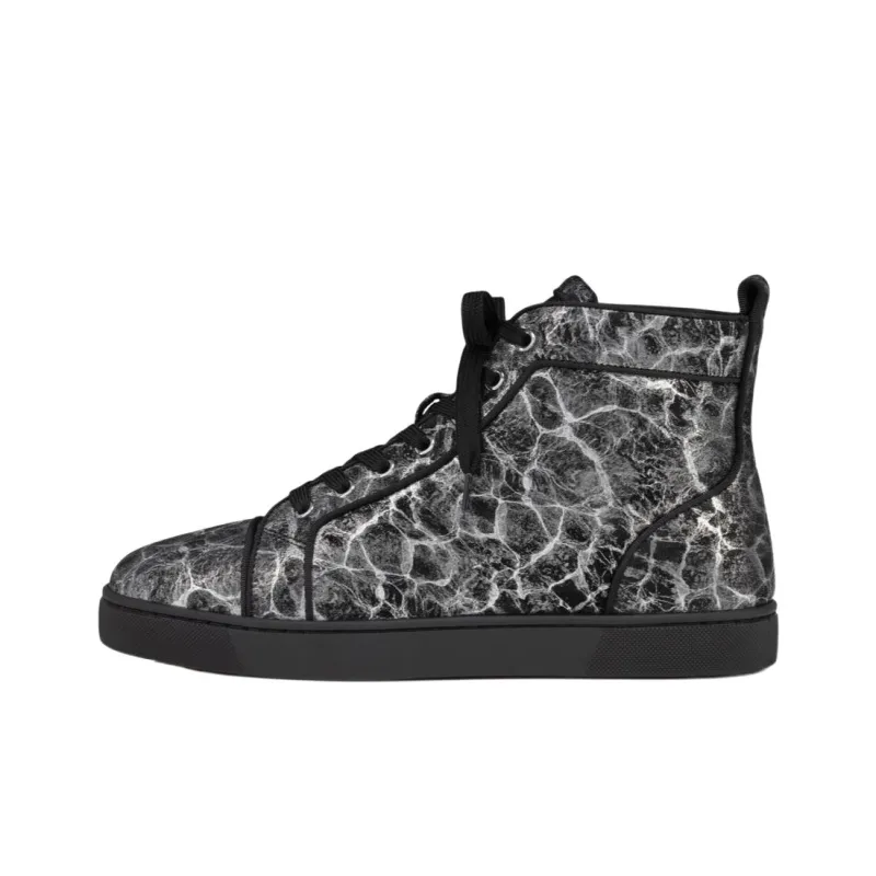 CL LUBOTING Louis High Top Skateboard Shoes Men's Gray-0