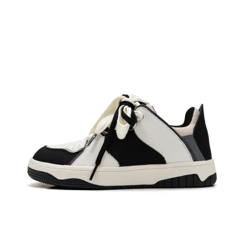 Dafu Leaps Forward Anti Slip And Wear Resistant Breathable Low Top Skateboard Shoes Women's Black Beige