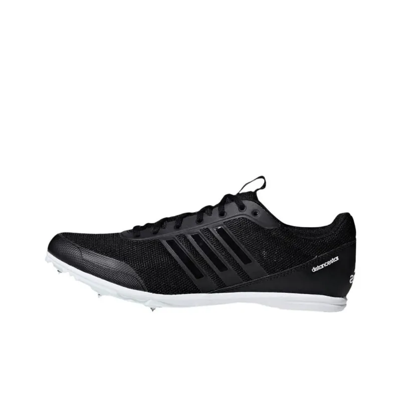 Adidas Distancestar Anti Slip Wear Resistant Low Top Running Shoes Men's Black-0