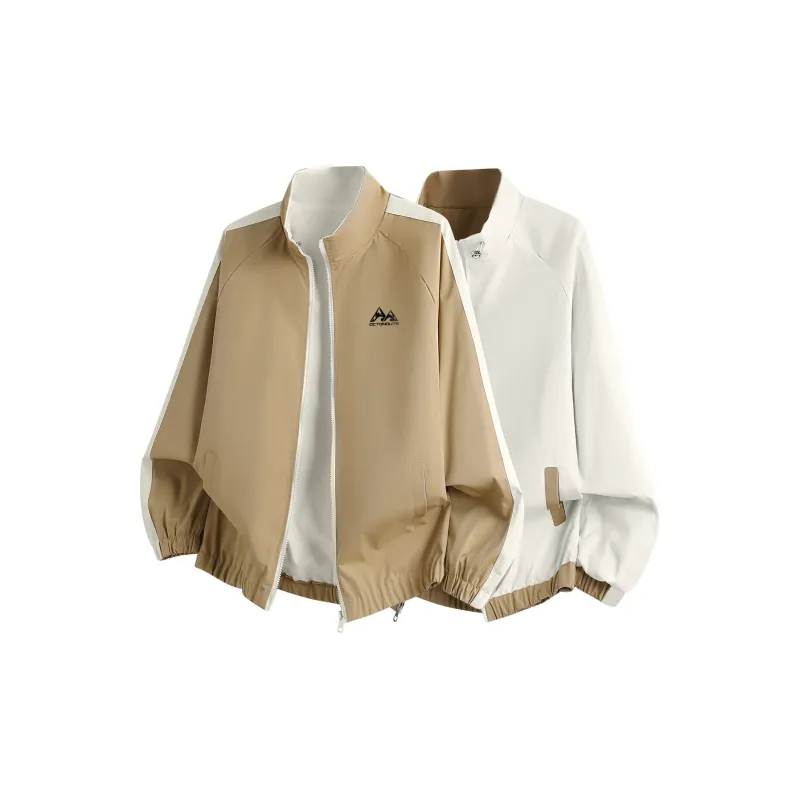 Small Columns Under The Sea Jackets Coats Unisex Brown-15