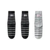[3 Pack/Stripes Fabric Label]2 Pack Black+1 Dual Gray