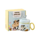 [Blue]Crayon Shin-Chan Stand with Lid Breakfast Cup Gift Box Set 400ml
