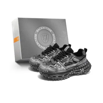 HACKBUTEER Cushioning Anti Slip Wear Resistant Breathable Height Increasing Low Top Chunky Sneakers Men's Box Included