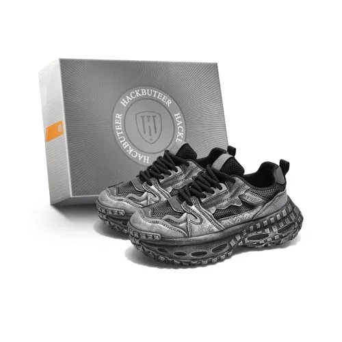 HACKBUTEER Cushioning Anti Slip Wear Resistant Breathable Height Increasing Low Top Chunky Sneakers Men's Box Included