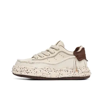 Angelmi Wear-Resistant Support Slip-Resistant Low-Top Skateboard Shoes Unisex Beige