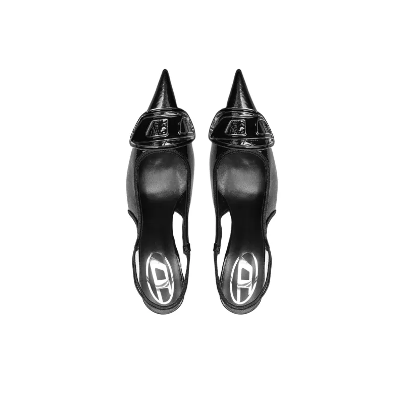 DIESEL D Venus Slim Heel High Heels 7.5cm Women's Black-4