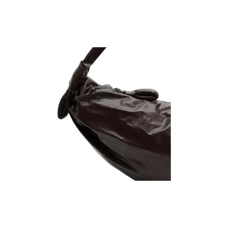 Lemaire Croissant Series Cow Leather Croissant Bag Crossbody Bag Shoulder Bag Large Size Women's Dark Chocolate-3