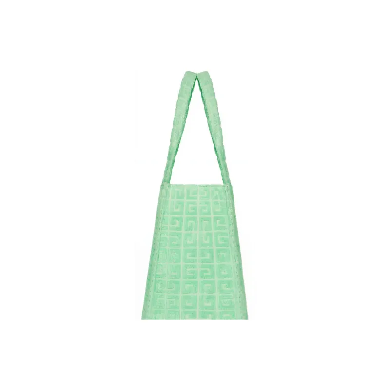 GIVENCHY Cotton Wool Gauze Tote Bag Shopping Bag Handbag Medium Size Women's Green-3