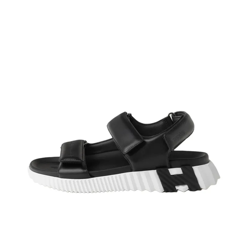 HERMES Junior One Strap Sandals 3.8cm Men's Black-0
