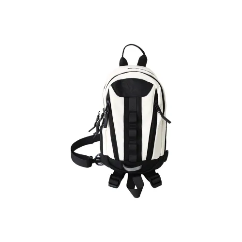 GOBLIN SHARKS 1759 Nylon Shoulder Bag Crossbody Bag Backpack Sling Bag Regular Unisex White/Black/Red/Yellow