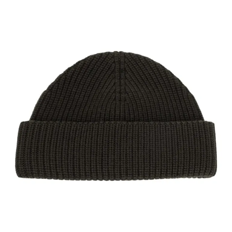 EMPORIO ARMANI Logo patch Virgin wool Beanie-2