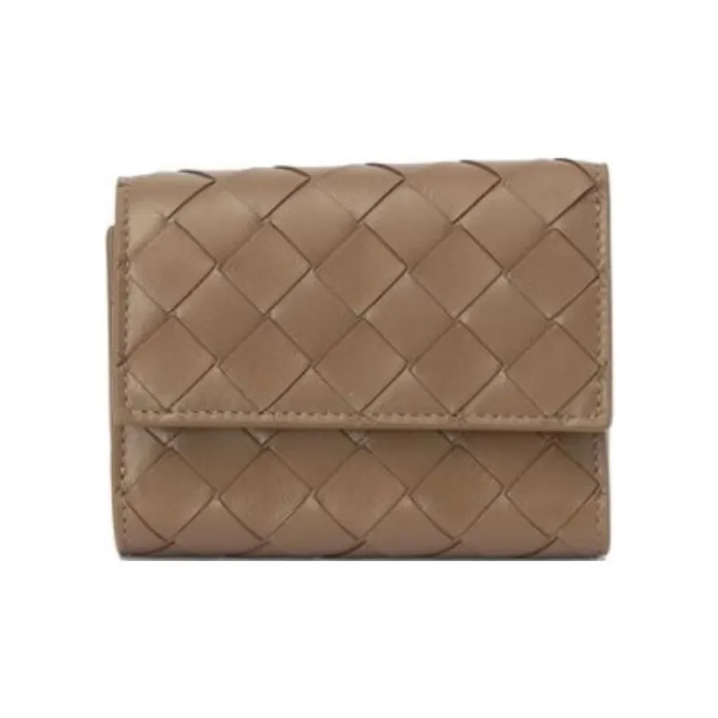 Bottega Veneta Intrecciato Lambskin Wallet Women's Brown-0
