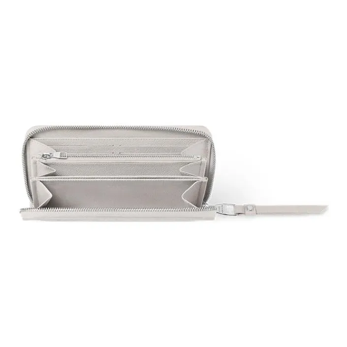 LOUIS VUITTON Zippy Cow Leather Wallet Women's Heather Gray-2