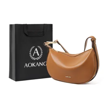 AOKANG Polyurethane Shoulder Bag Medium Size Women's Cocoa Brown/Coffee/Cream Apricot/Classic Black