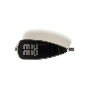 MIU MIU Metal, Enamel Hair Clips Unisex Tortoiseshell