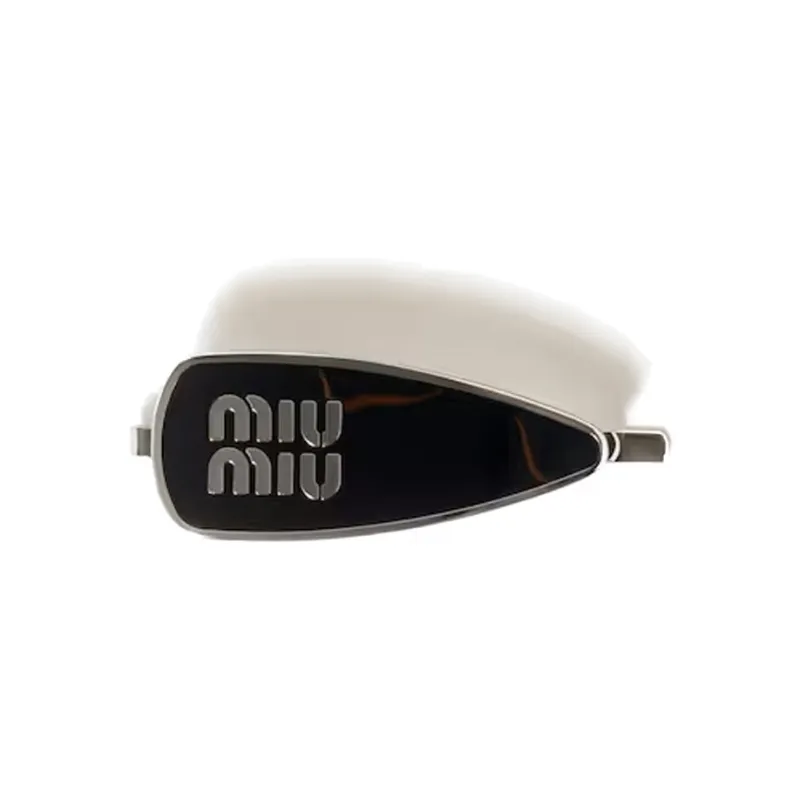 MIU MIU Metal, Enamel Hair Clips Unisex Tortoiseshell-0