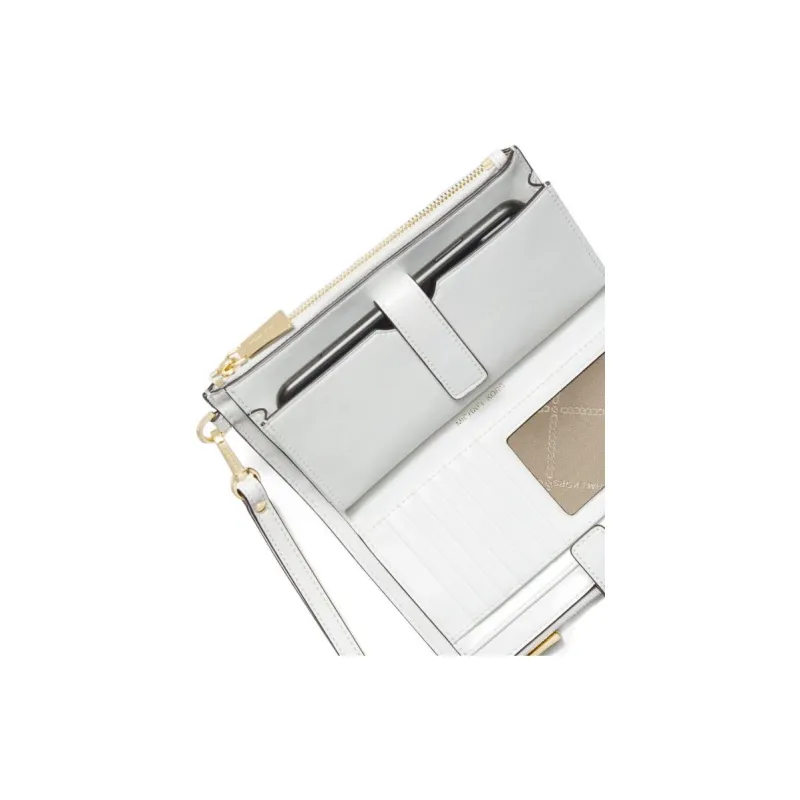 MICHAEL KORS Adele Leather Wrist Bag Wallet Women's White-4