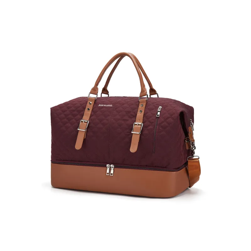 JEANSWEST Fabric Portable Crossbody Travel Bag Gym Bag Luggage Bag Unisex Multicolor-16