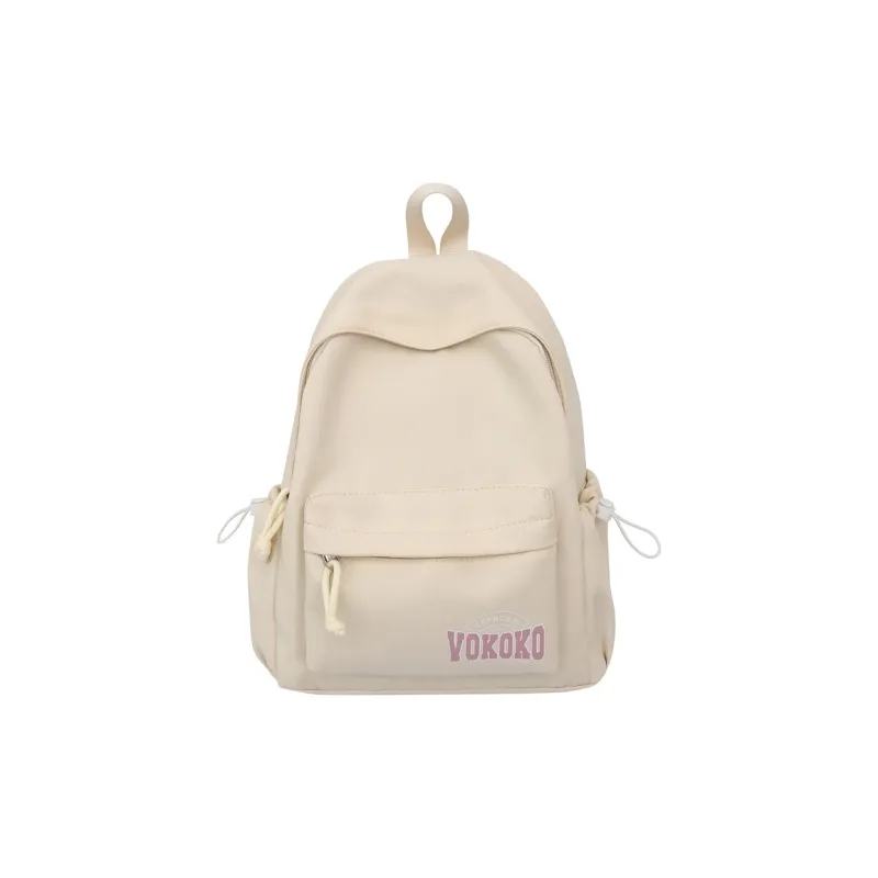 Travel Nylon Backpack Regular Unisex Black/Ecru/Red/Pink/Light Blue-10