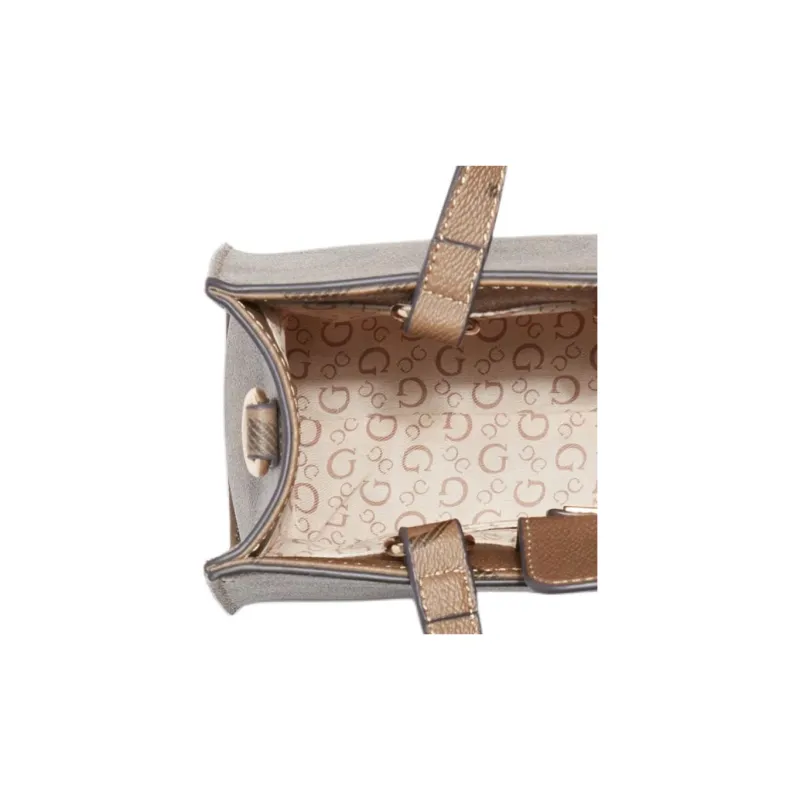 GUESS Faux Leather Handbag Mini Women's Brown-3