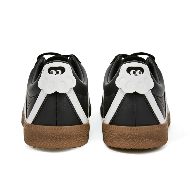 MOOD LIKE ME Low Top Cat Step German Army Trainers Skateboard Shoes Unisex Wooden Black-3