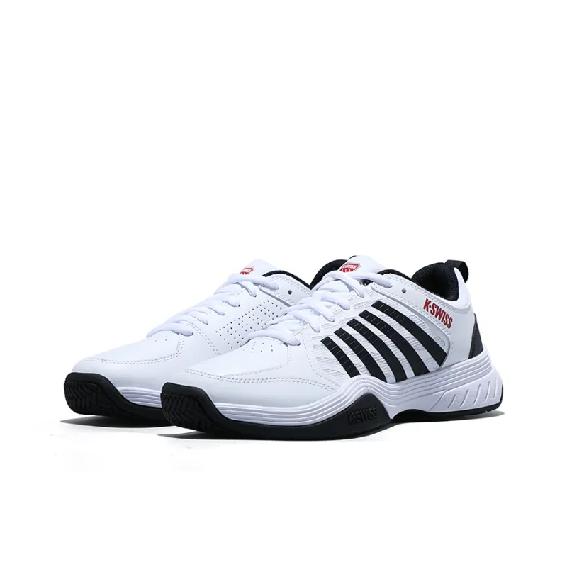 KSWISS Abrasion Resistant Low Top Tennis Shoes Men's White Black-1