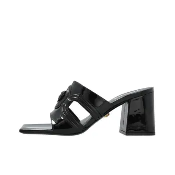 VERSACE Slide Slippers 8.5cm Women's Black