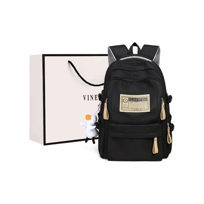 VINEY Fabric Backpack Large Size Unisex Multicolor-10
