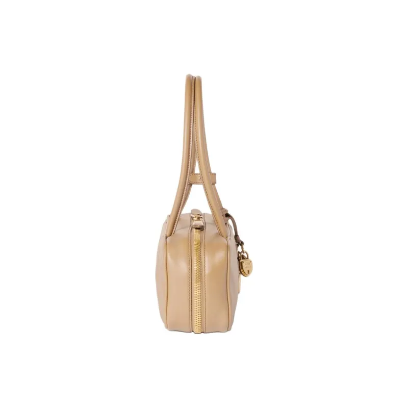 MIU MIU Beau Calfskin Shoulder Bag Women's Sand-2