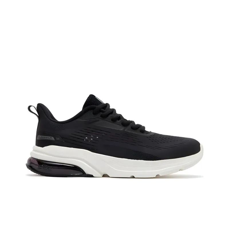 361° Wear-resistant And Lightweight Low-Top Casual Running Shoes Men's Black White-1