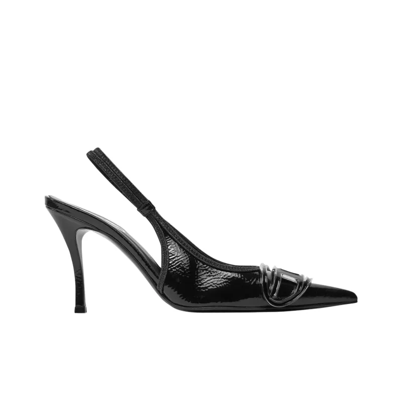DIESEL D Venus Slim Heel High Heels 7.5cm Women's Black-1