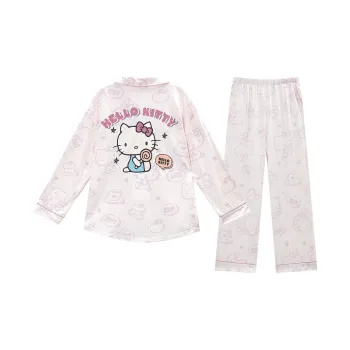 GUKOO x Hello Kitty Sanrio Series Pajama Set Unisex Pink White