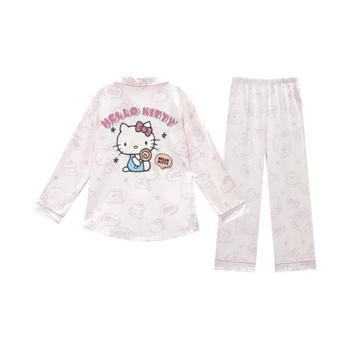 GUKOO x Hello Kitty Sanrio Series Pajama Set Unisex Pink White