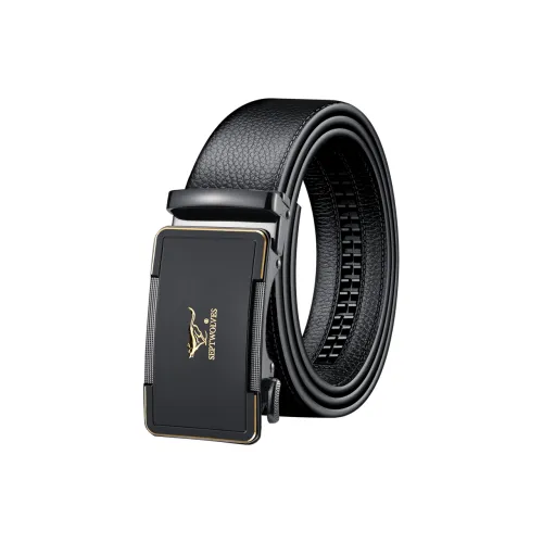 SEPTWOLVES Top Grain Cow Leather Leather Belts Men's Style 3.5CM