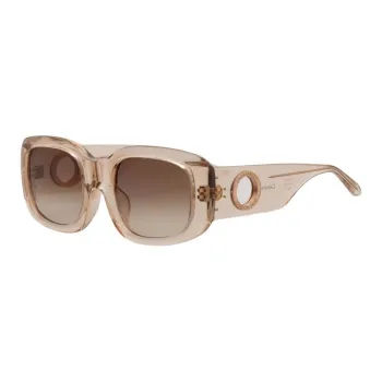 Linda Farrow Acetate Irregular Shape Sunglasses Women's Brown