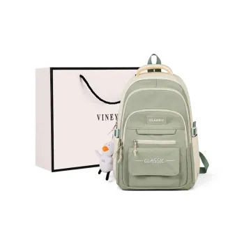 VINEY Fabric Backpack Large Size Unisex Multicolor