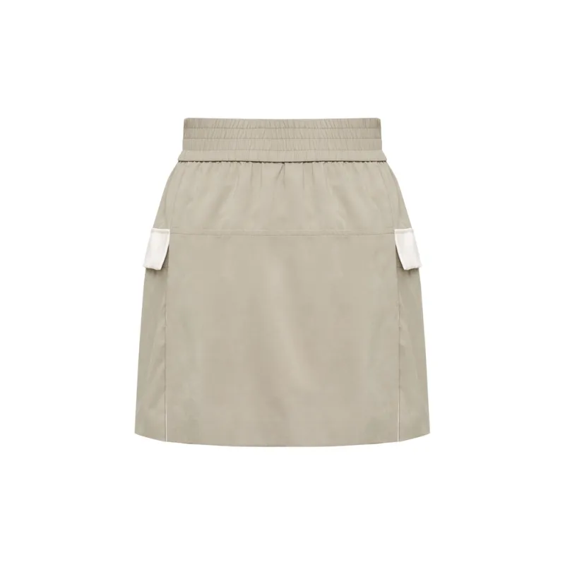 Lost In Echo Casual Short Skirts Women's Reed Gray Green-1