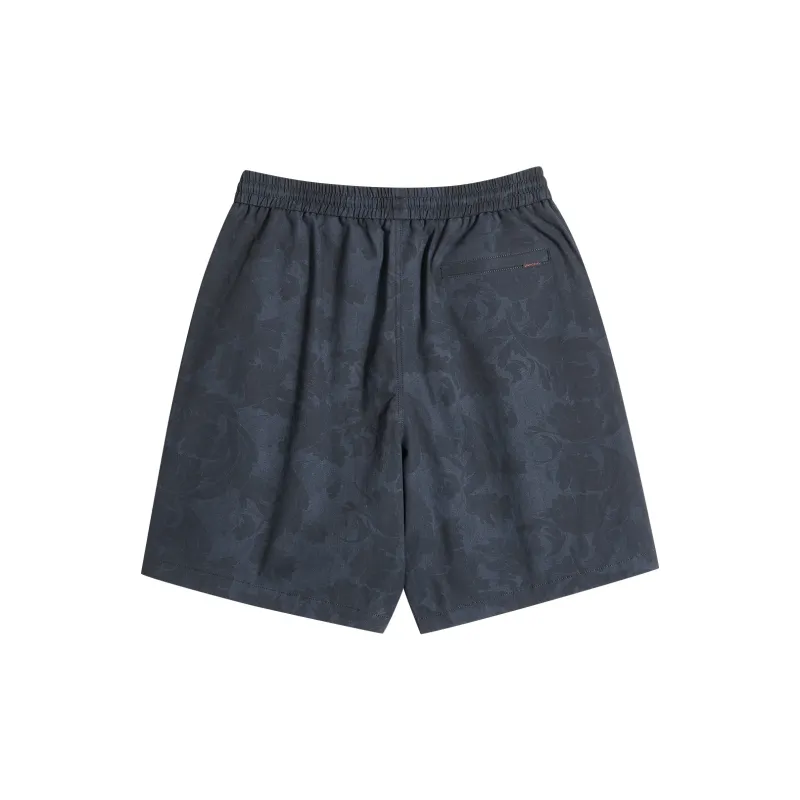 Dance With Wolves Casual Shorts Men's Dark Blue-1