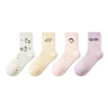Primeet Mid Calf Socks Women's 4 Pack