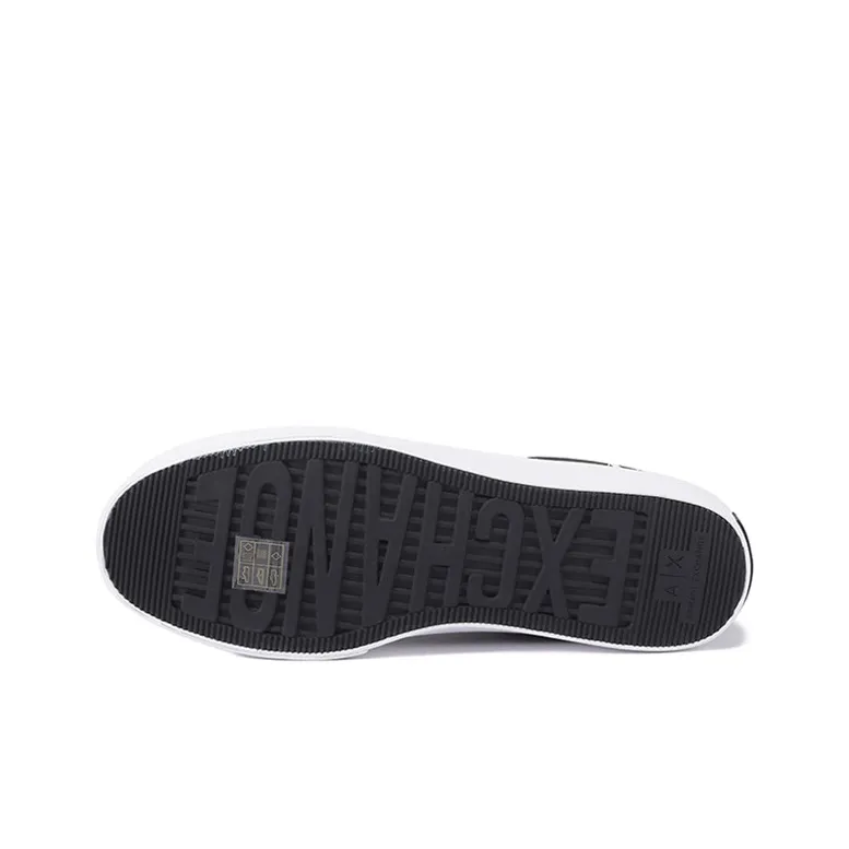 ARMANI EXCHANGEAE Low Top Canvas Shoes Men's Black-4