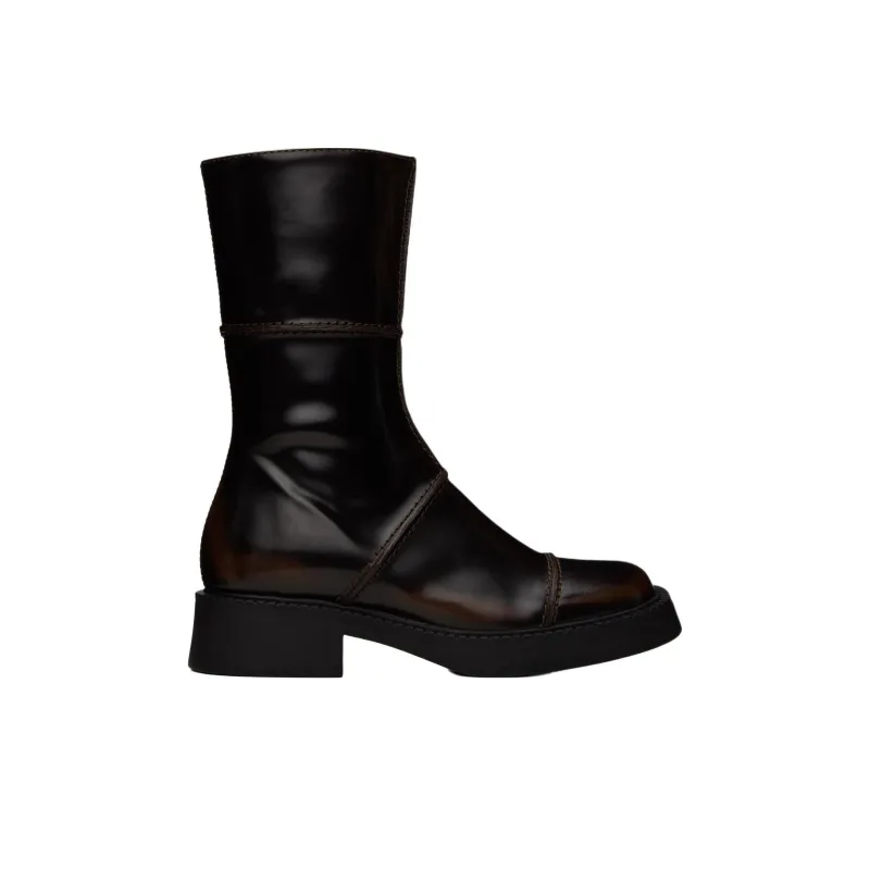 MIISTA Ankle Boots Women's Black Brown-1