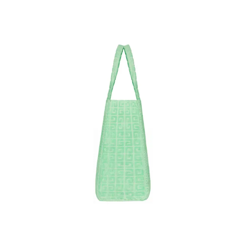 GIVENCHY Cotton Wool Gauze Tote Bag Shopping Bag Handbag Medium Size Women's Green-1
