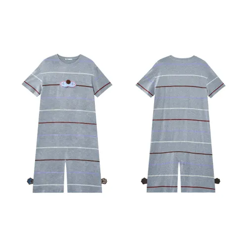 YSO Cool Cat Series Home Onesies Women's Dark Heather Gray