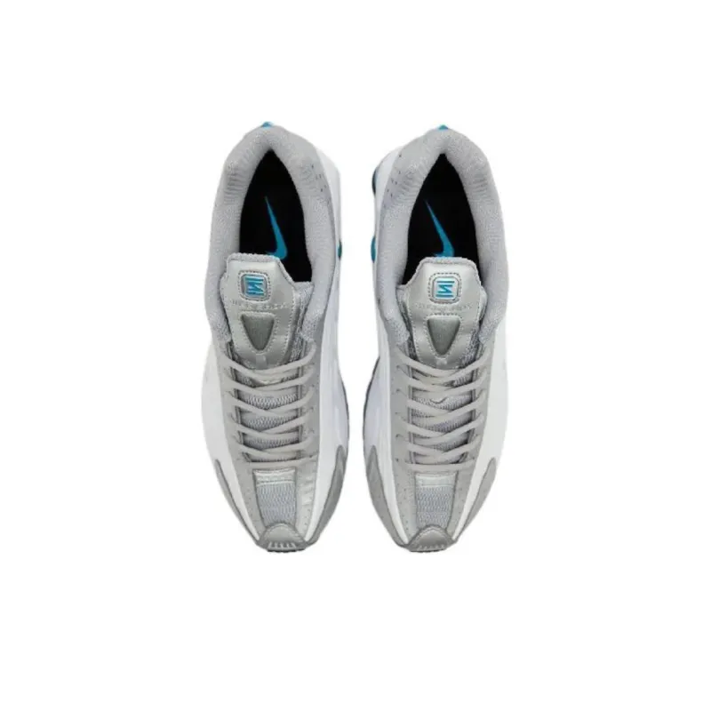 Nike Shox R4 Metallic Silver White Blue Lagoon-2