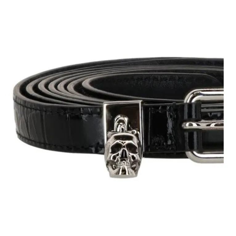 Alexander McQueen Leather Belts Women's Black -2