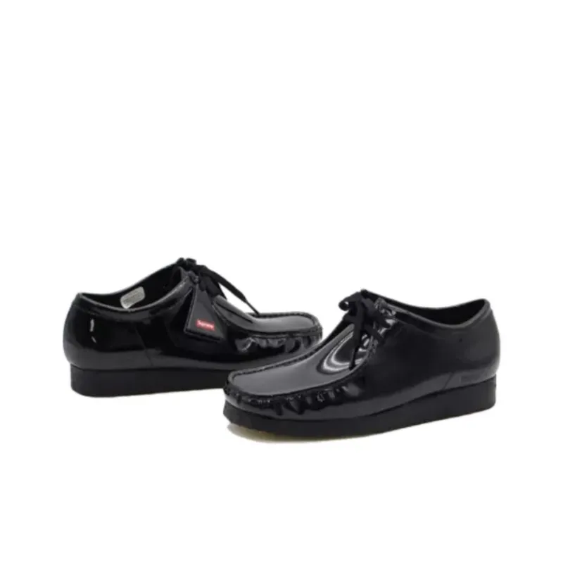 Clarks Supreme X Wallabee 'Patent Leather Pack Black'-2