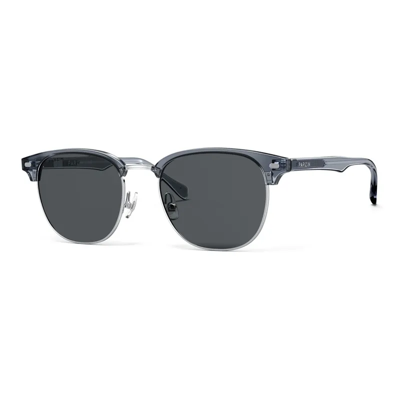 PARZIN Alloy TR/Memory Plastic Plate Frame Browline Sunglasses Unisex-8