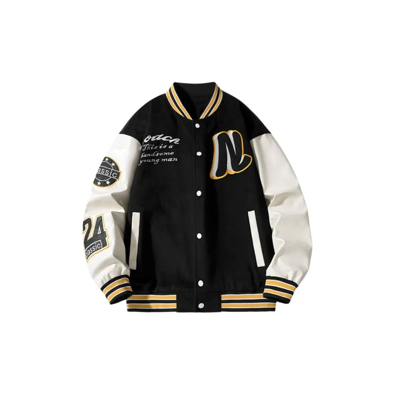 ROBINHOOD Baseball Jacket Unisex Black-0